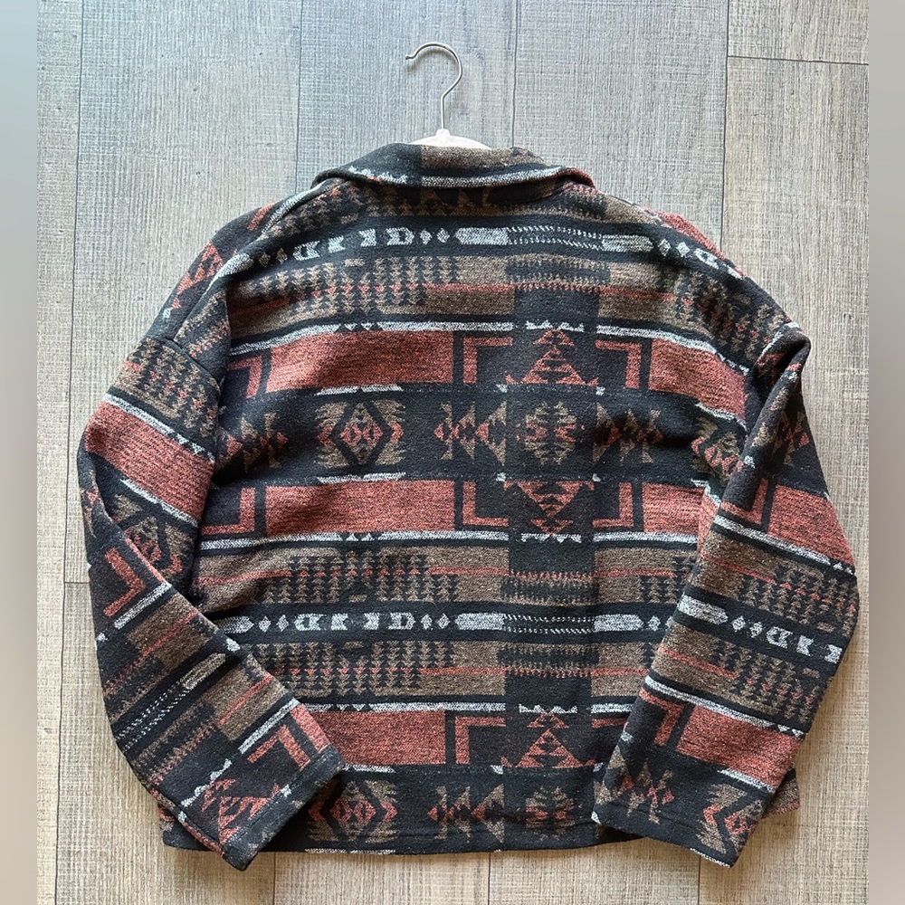 Aztec Print Button Up Jacket Size S - image 7